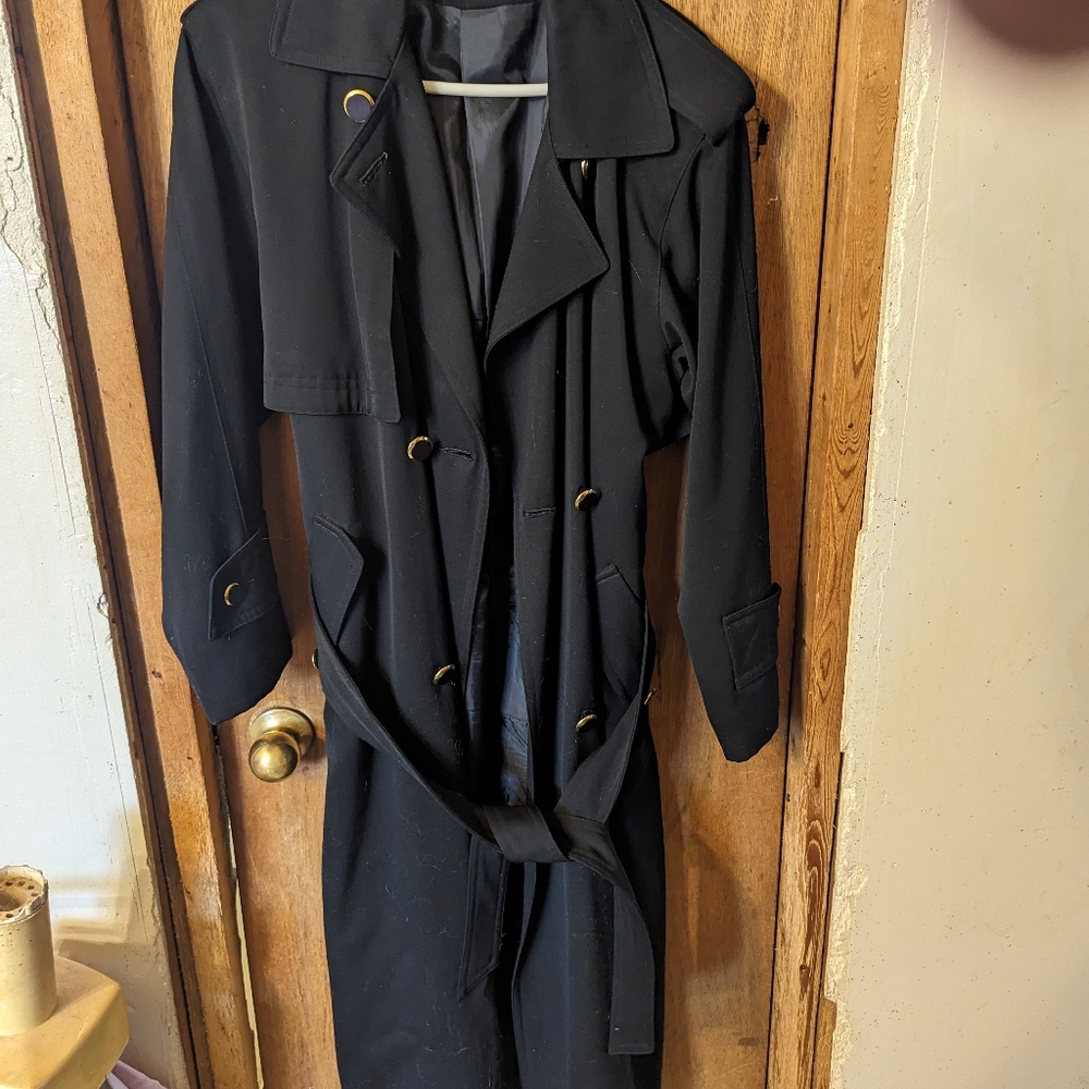 Women's full length trench style coat